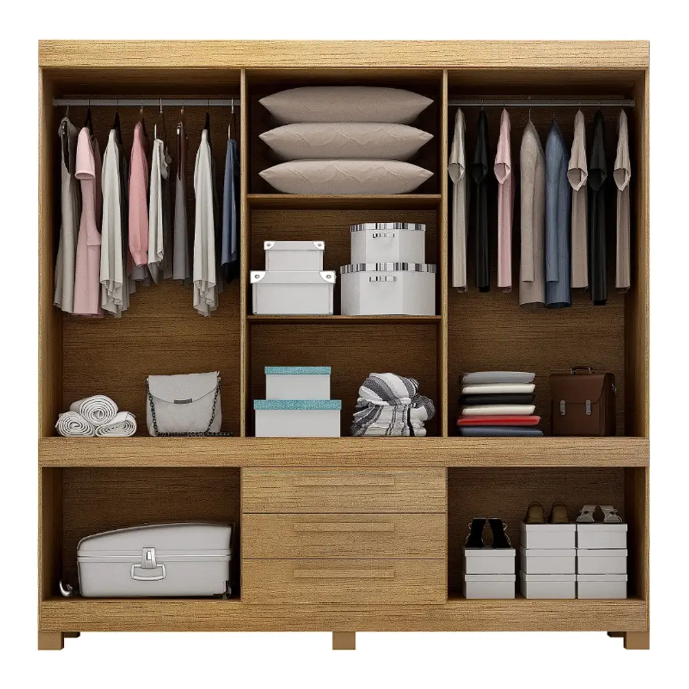 Guarda Roupa Bem Te Vi Casal 10 Portas 3 Gavetas Valdemóveis - Imagem 3
